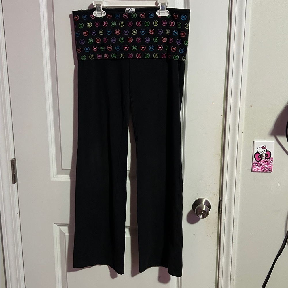VS Pink fold over flare yoga pants - Picture 4 of 6